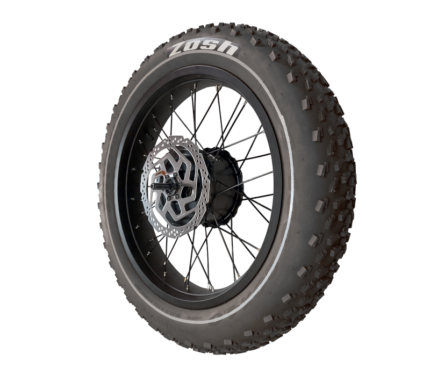 Complete Motorized Wheel 750W ZOSH Black TireComplete Motorized Wheel 750W ZOSH Black Tire